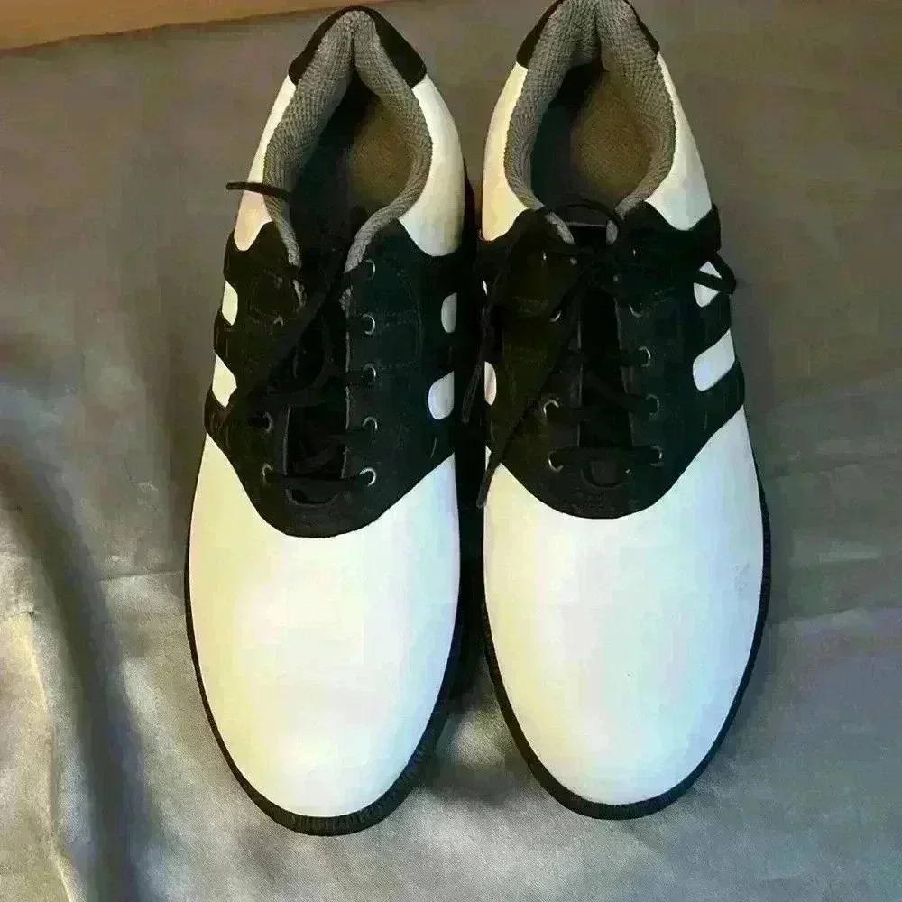 ***HOST PICK*** Adidas Z-Traxion Stripe White Lace-Up Golf cleats Shoes